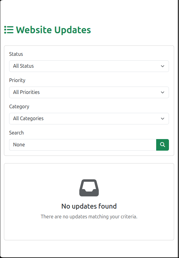 Client Update Management System