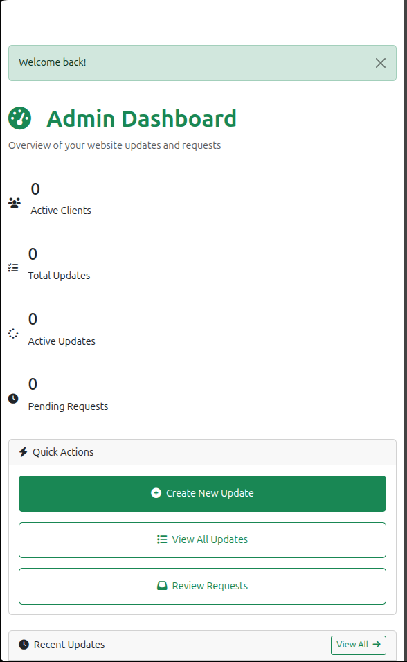 Client Update Management System