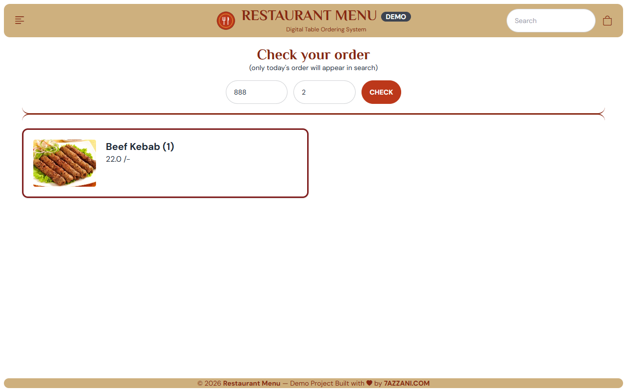 Restaurant Menu — Real-Time Digital Ordering & Kitchen Management System