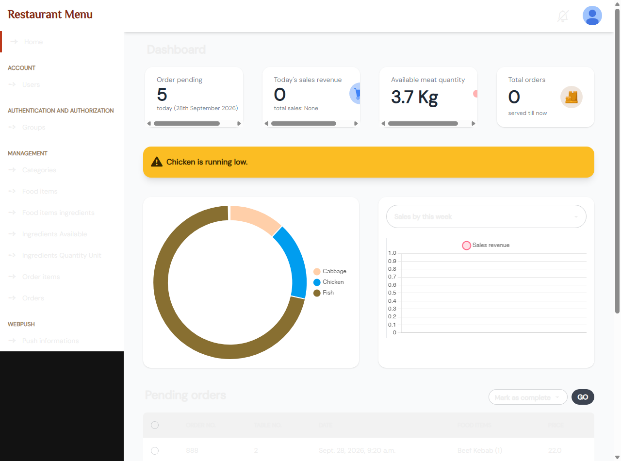 Restaurant Menu — Real-Time Digital Ordering & Kitchen Management System