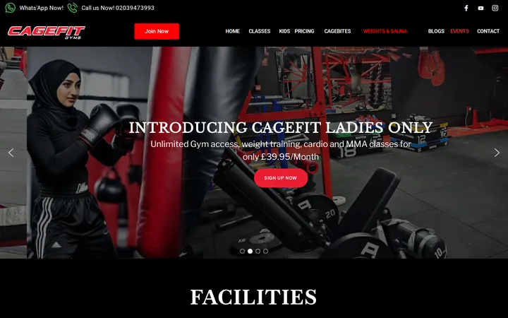 CageFit Gyms home